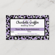 Lavendel Lila Leopard Lash & Makeup Ernennung