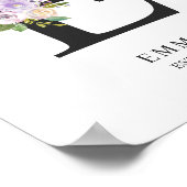 Lavendel Lila Letter 'E' Kinderzimmer Name Wall Ar Poster (Ecke)