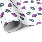 Lavendel Lila Lilac Floral Blume Geschenkpapier (Rolleneckpunkt)