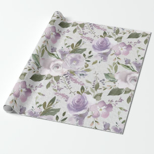 Lavendel Lila Lilac Watercolor Blume Geschenkpapier