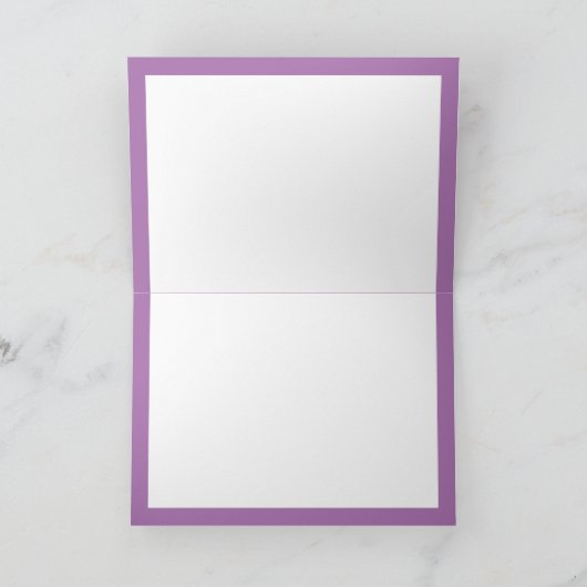 Lavendel Lila Minimalistischer Monogramm-Individue Dankeskarte (Innenseite)