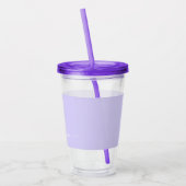 Lavendel Lila Modern Script Girly Monogram Name Acryltrinkbecher (Links)