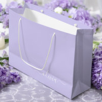 Lavendel Lila Modern Script Girly Monogram Name