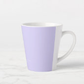 Lavendel Lila Modern Script Girly Monogram Name Milchtasse (Rechts)