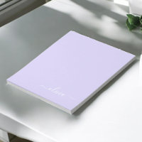 Lavendel Lila Modern Script Girly Monogram Name