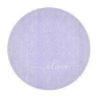 Lavendel Lila Modern Script Girly Monogram Name