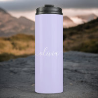Lavendel Lila Modern Script Girly Monogram Name