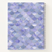 Lavendel Lila Monogram Mermaid Journal-Notebook Notizblock (Rückseite)