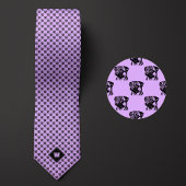 Lavendel Lila Mops Muster Krawatte