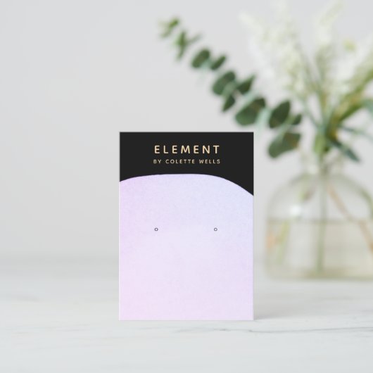 Lavendel Lila Ombre Wasserfarben Ohrenbildschirm Visitenkarte (Stehend Vorderseite)