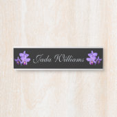 Lavendel-lila Orchideen-hängende Türschild (Vorderseite )