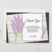 Lavendel, lila, Party, danke Karte (Vorderseite)