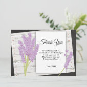 Lavendel, lila, Party, danke Karte (Stehend Vorderseite)