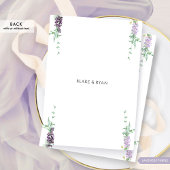 Lavendel, Lila, Pastellfloral Monogram Wedding Einladung