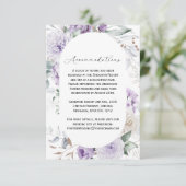 Lavendel Lila Peonies Floral Umschließung Begleitkarte (Stehend Vorderseite)