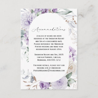 Lavendel Lila Peonies Floral Umschließung Begleitkarte