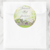 Lavendel Lila Platterbsen Save the Date Aufkleber (Tasche)