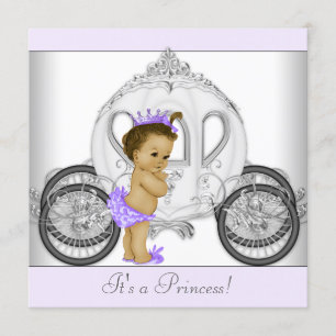 Lavendel Lila Prinzessin Babyshower Einladung
