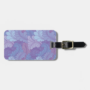 Lavendel-lila Retro Blumenpaisley-Federn Gepäckanhänger