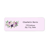 Lavendel lila rosa Rosen Blume Rücksendeadresse (Vorne)