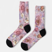 Lavendel, Lila Rose Socken (Linkes Detail)