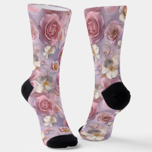 Lavendel, Lila Rose Socken