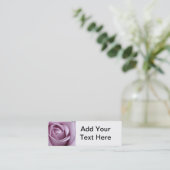 Lavendel-lila Rosen-Geschäfts-Karte Mini Visitenkarte (Stehend Vorderseite)