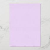 Lavendel Lila Silberfolie Floral Boho Wedding Fo Folieneinladung (Rückseite)