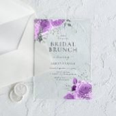 Lavendel Lila & Silver Brautparty Brunch Acryleinladungen