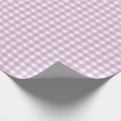 Lavendel Lila Simple Kariert Geschenkpapier (Ecke)