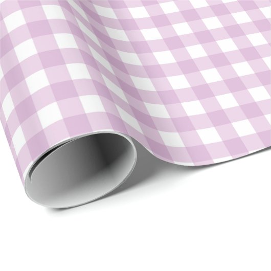 Lavendel Lila Simple Kariert Geschenkpapier (Rolleneckpunkt)