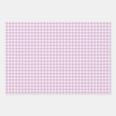 Lavendel Lila Simple Kariert Geschenkpapier Set (Vorderseite 2)