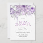 Lavendel Lila Sparkle Brautparty Einladung (Vorderseite)