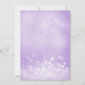 Lavendel Lila Sparkle Sweet 16 Einladung (Rückseite)