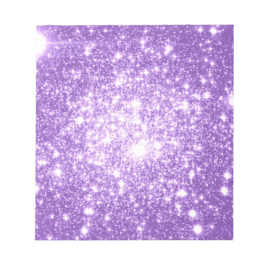 Lavendel Lila Stars Notizblock (Vorderseite)