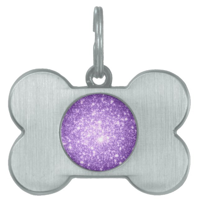 Lavendel Lila Stars Tiermarke (Vorderseite)