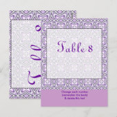 Lavendel Lila Tischnummer Postkarte (Vorne/Hinten)