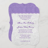 Lavendel Lila und Silver Wedding Template V2A Einladung (Vorne/Hinten)