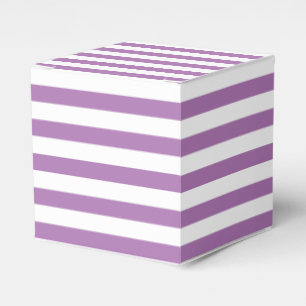 Lavendel Lila und weiß gestreift Geschenkschachtel