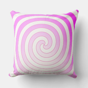 Lavendel Lila und weiß Spiral Design Kissen