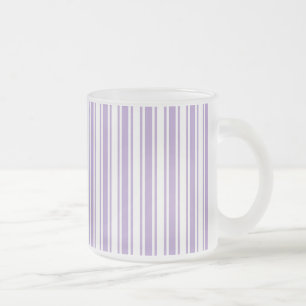 Lavendel lila und weiße Süßigkeiten Streifen Mattglastasse