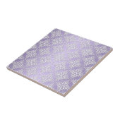 Lavendel Lila und weißer Damask Fliese (Seite)