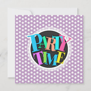 Lavendel Lila- und Weißstars Einladung