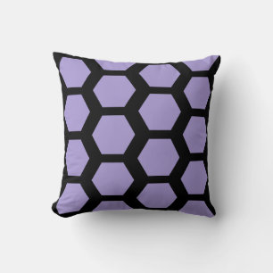 Lavendel lila Wabenkraut hexagon geometrisch Kissen