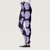 Lavendel lila Wabenkraut hexagon geometrisch Leggings (Links)