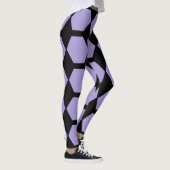 Lavendel lila Wabenkraut hexagon geometrisch Leggings (Rechts)
