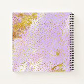 Lavendel lila Wasserfarbe, Konfetti-Monogramm Notizblock (Rückseite)