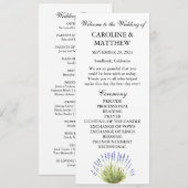 Lavendel Lila Wasserfarbe Rustikale Hochzeit Programm (Vorne/Hinten)