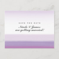 Lavendel Lila Wasserfarbe Save the Date Postkarte