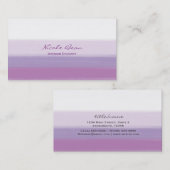 Lavendel Lila Watercolor Moderne Visitenkarten Visitenkarte (Vorne/Hinten)